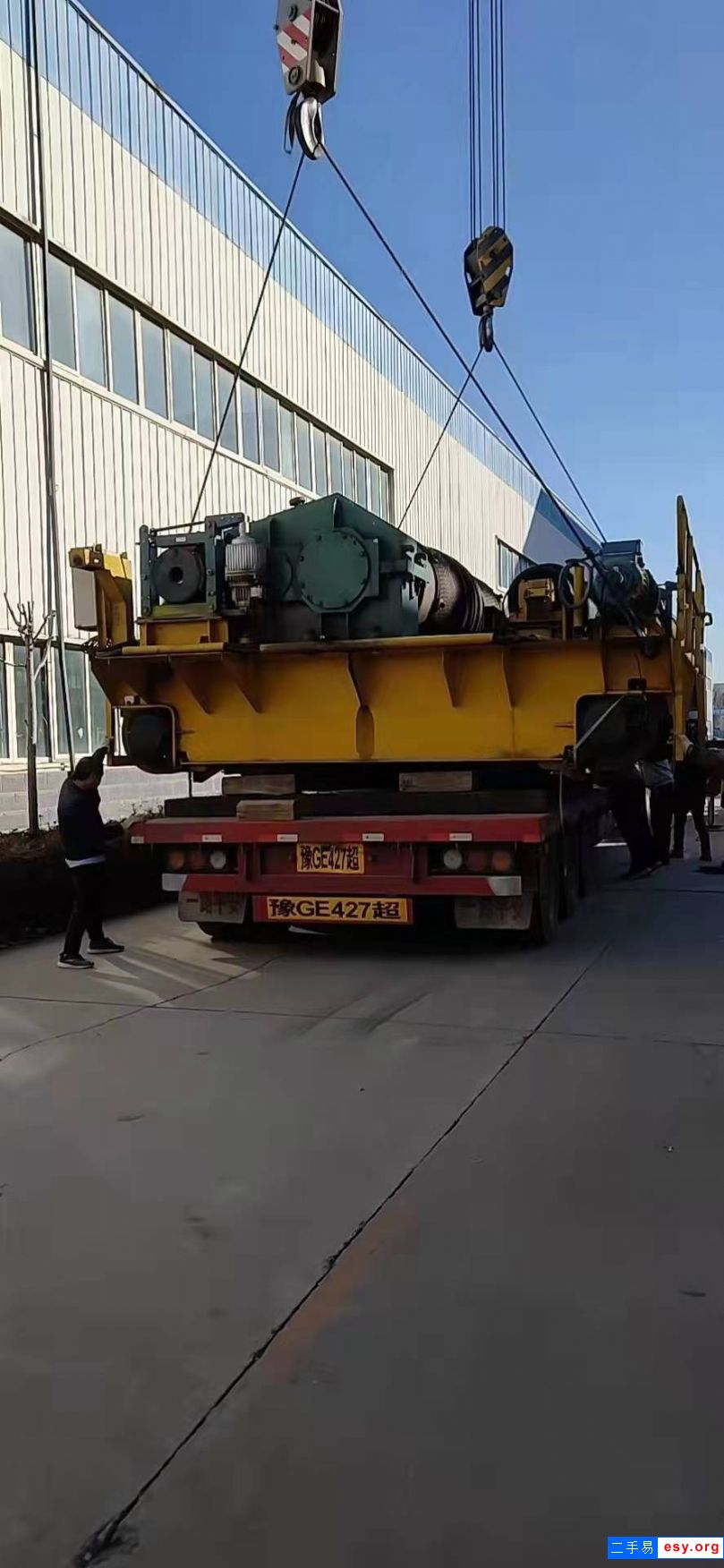 QD型100噸二手雙梁天車，跨度22米，全車變頻 轉(zhuǎn)讓