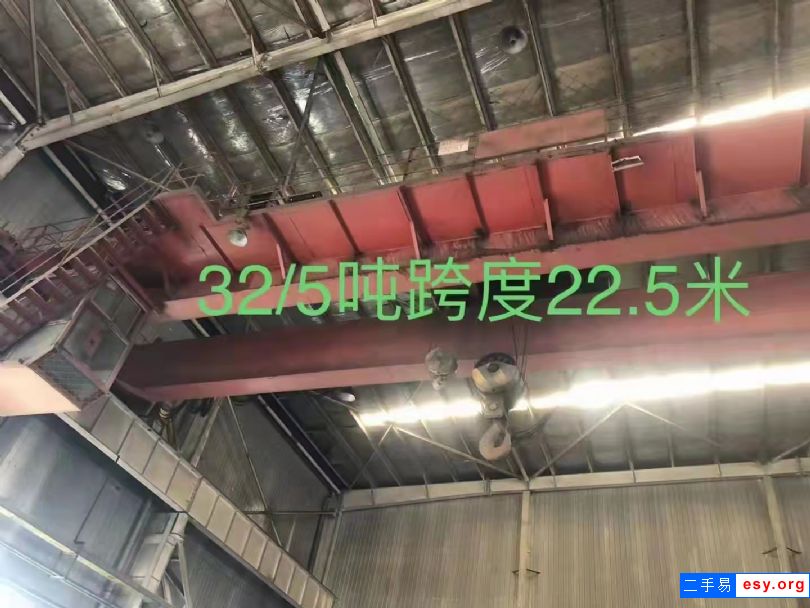 雙梁二手32噸行車,跨度22.5米在位出售