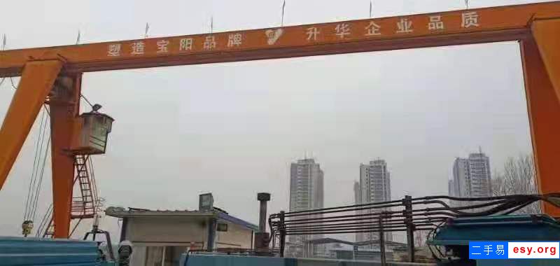 單梁二手20噸葫蘆龍門吊，跨度26米