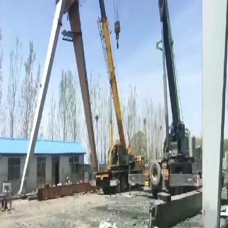 處理一臺全包廂32噸二手單梁龍門吊 跨度20米