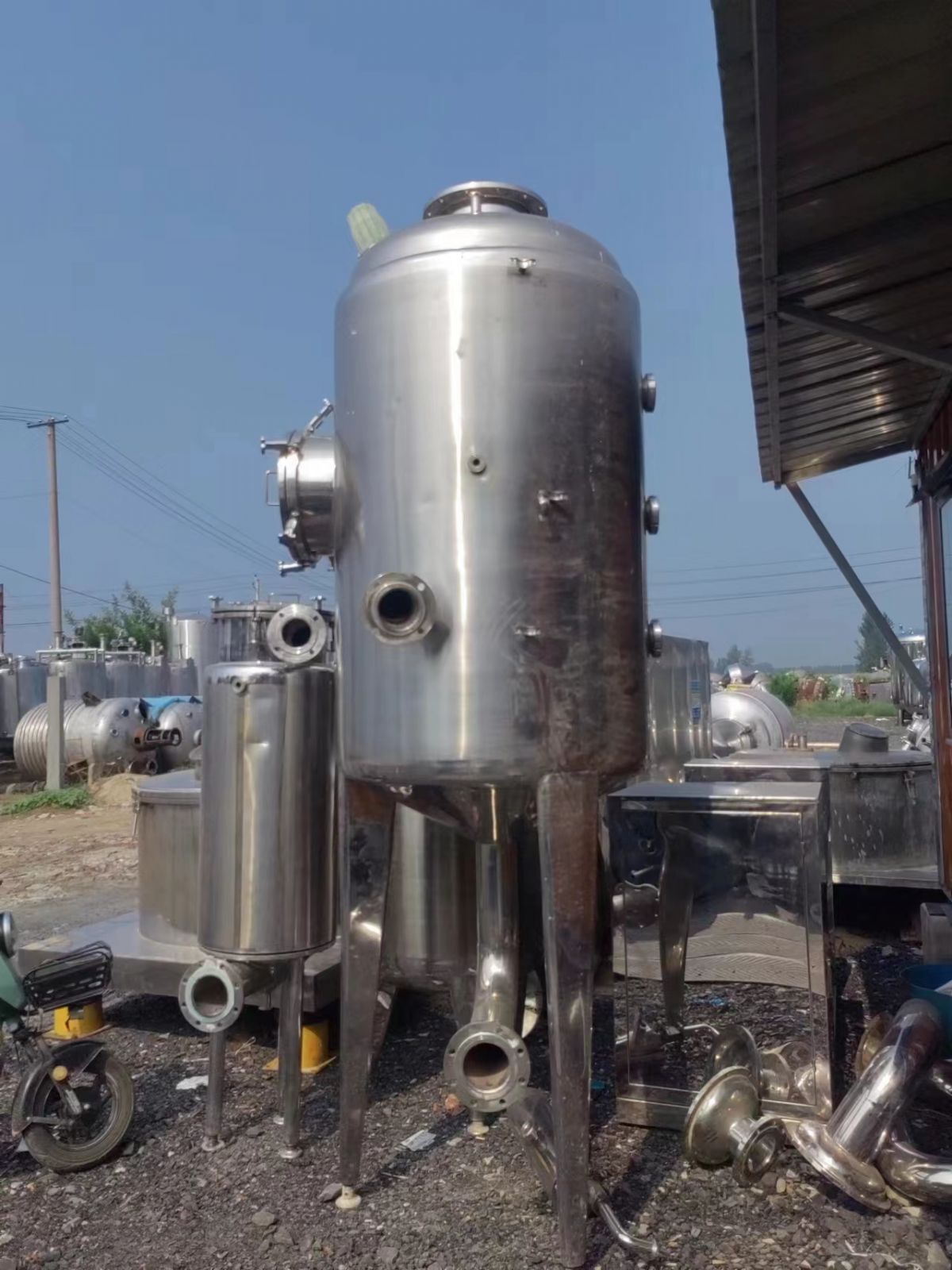 转让二手蒸发器 二手化工废水处理设备 二手2吨单效浓缩蒸发器