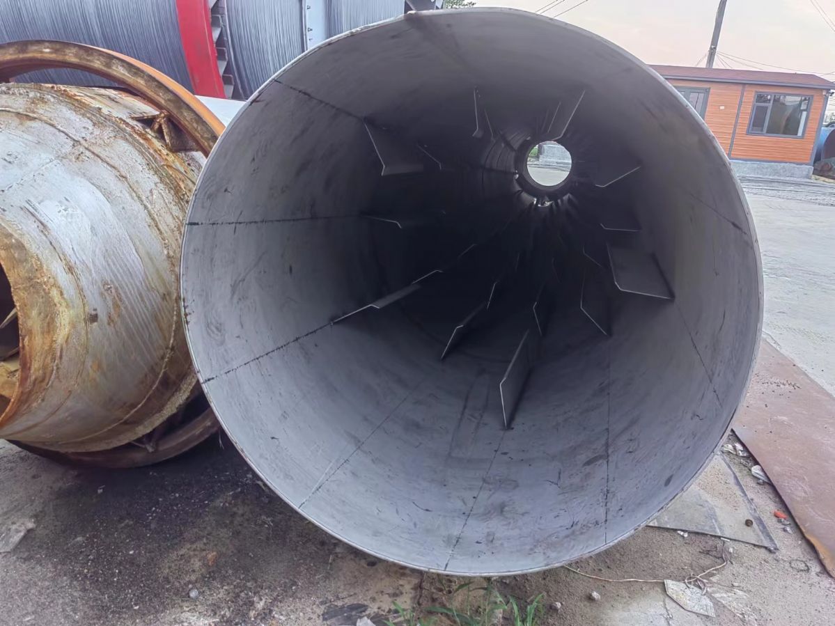 轉(zhuǎn)讓二手1米5X15米雞糞羊糞礦渣滾筒烘干機(jī) 定做電加熱滾筒烘干機(jī)