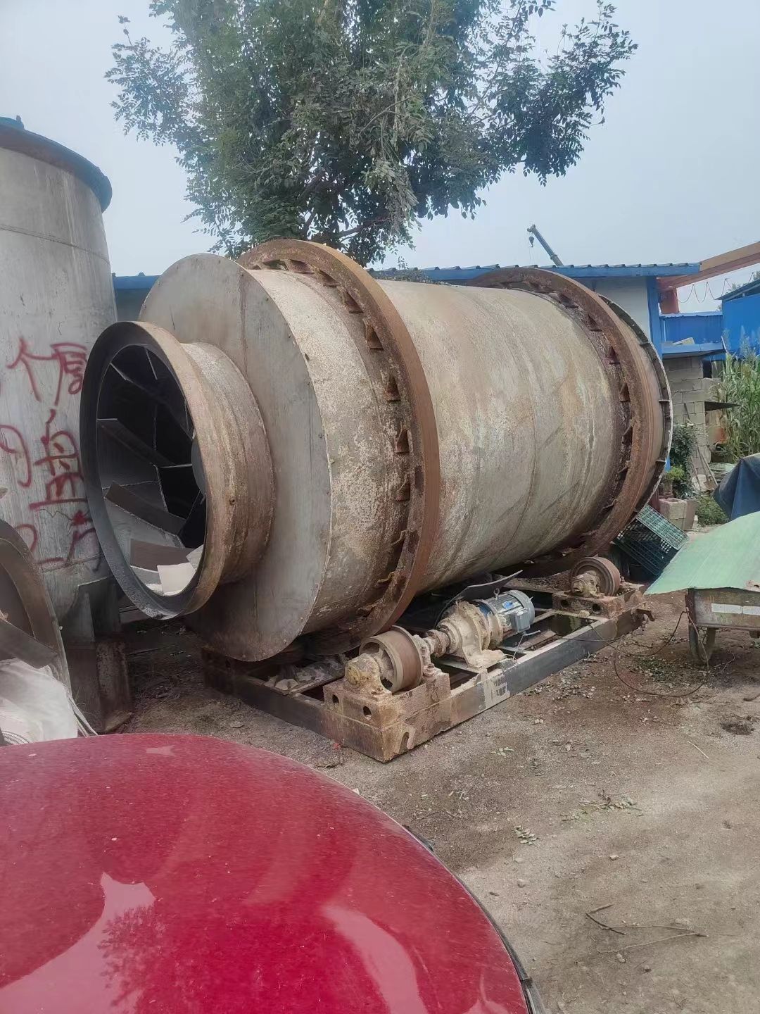 出售三筒沙子烘干機 二手礦粉烘干機 滾筒黃沙烘干機