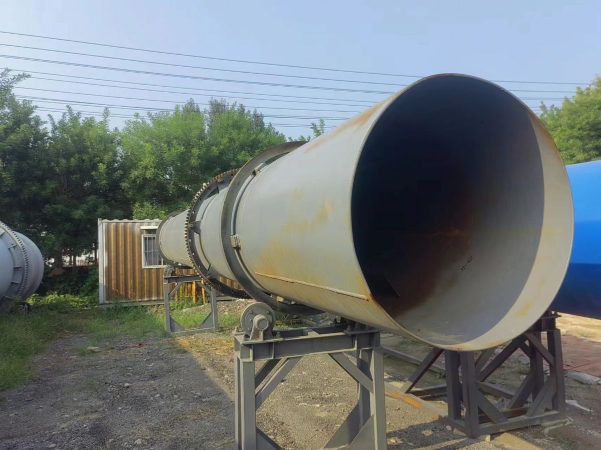 轉(zhuǎn)讓二手1米8X18米河沙滾筒烘干機 鋸末三筒回轉(zhuǎn)烘干機