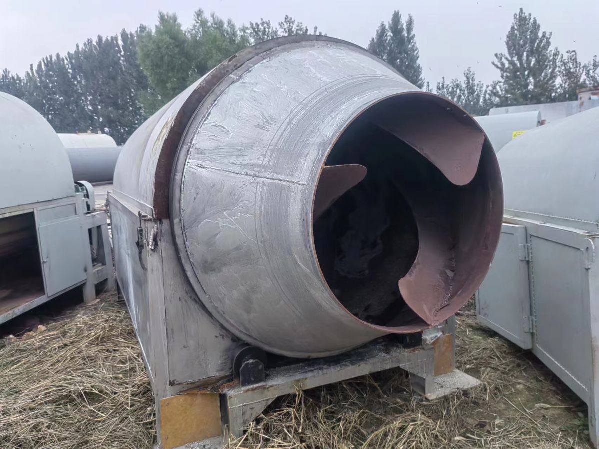 轉(zhuǎn)讓二手時產(chǎn)6噸石子濕煤粉電加熱滾筒烘干機經(jīng)久耐用占地面積小