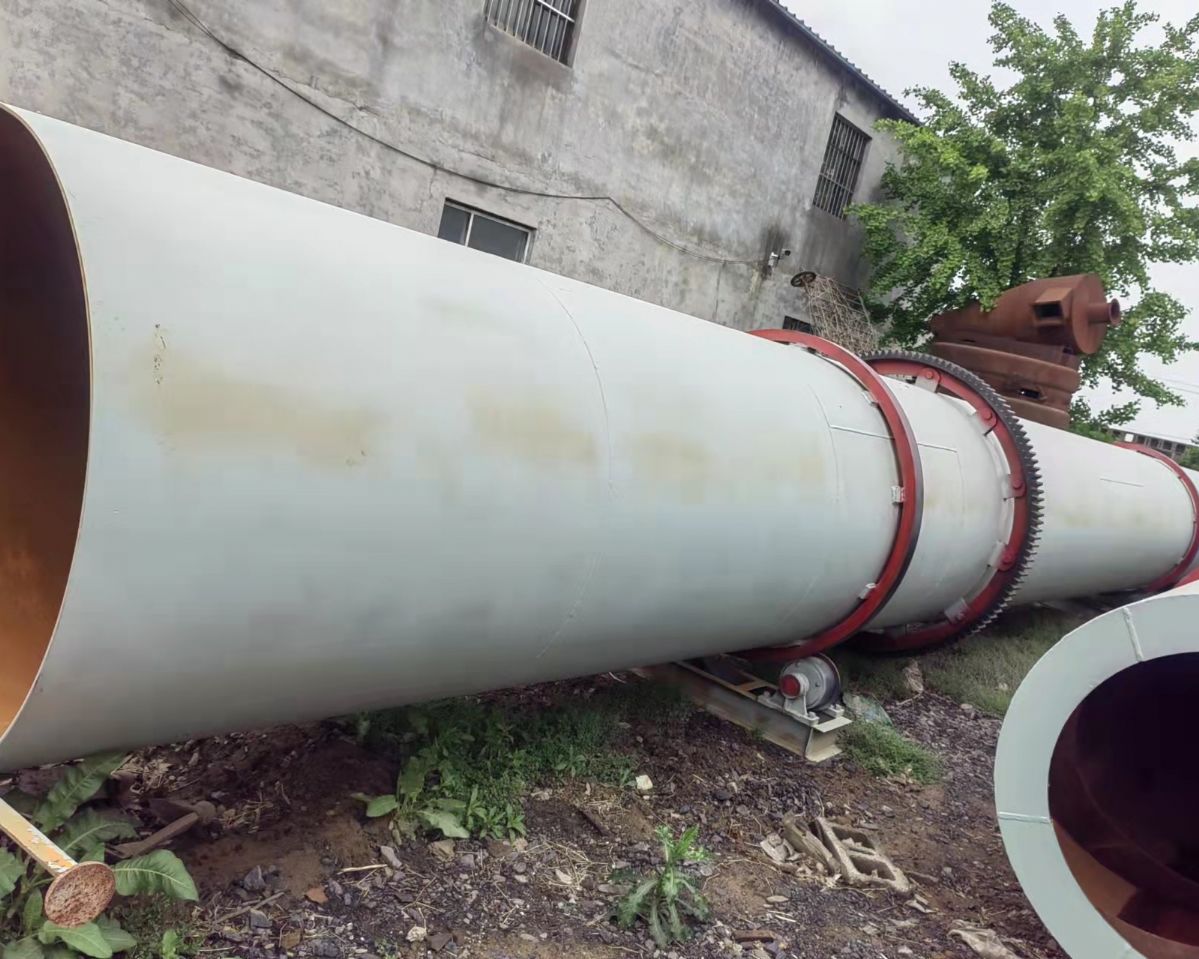 出售二手连续式滚筒烘干机 三回程滚筒烘干机时产15吨