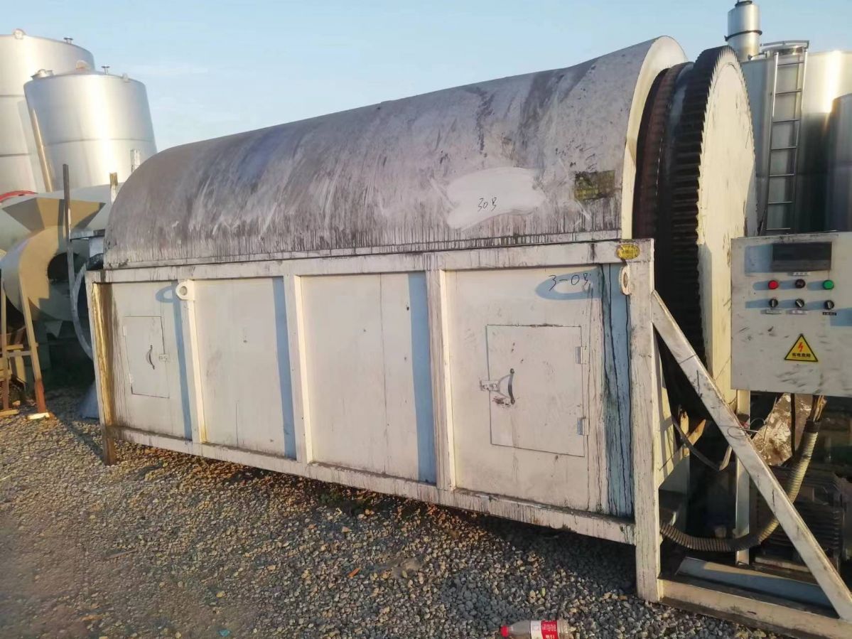轉讓二手小型電加熱豆渣滾筒干燥機 二手電加熱江沙烘干機