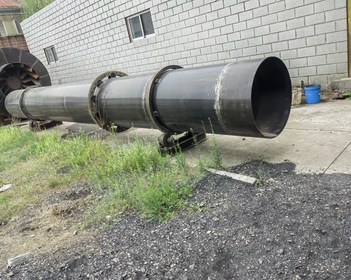 出售二手连续式滚筒烘干机 三回程滚筒烘干机时产15吨