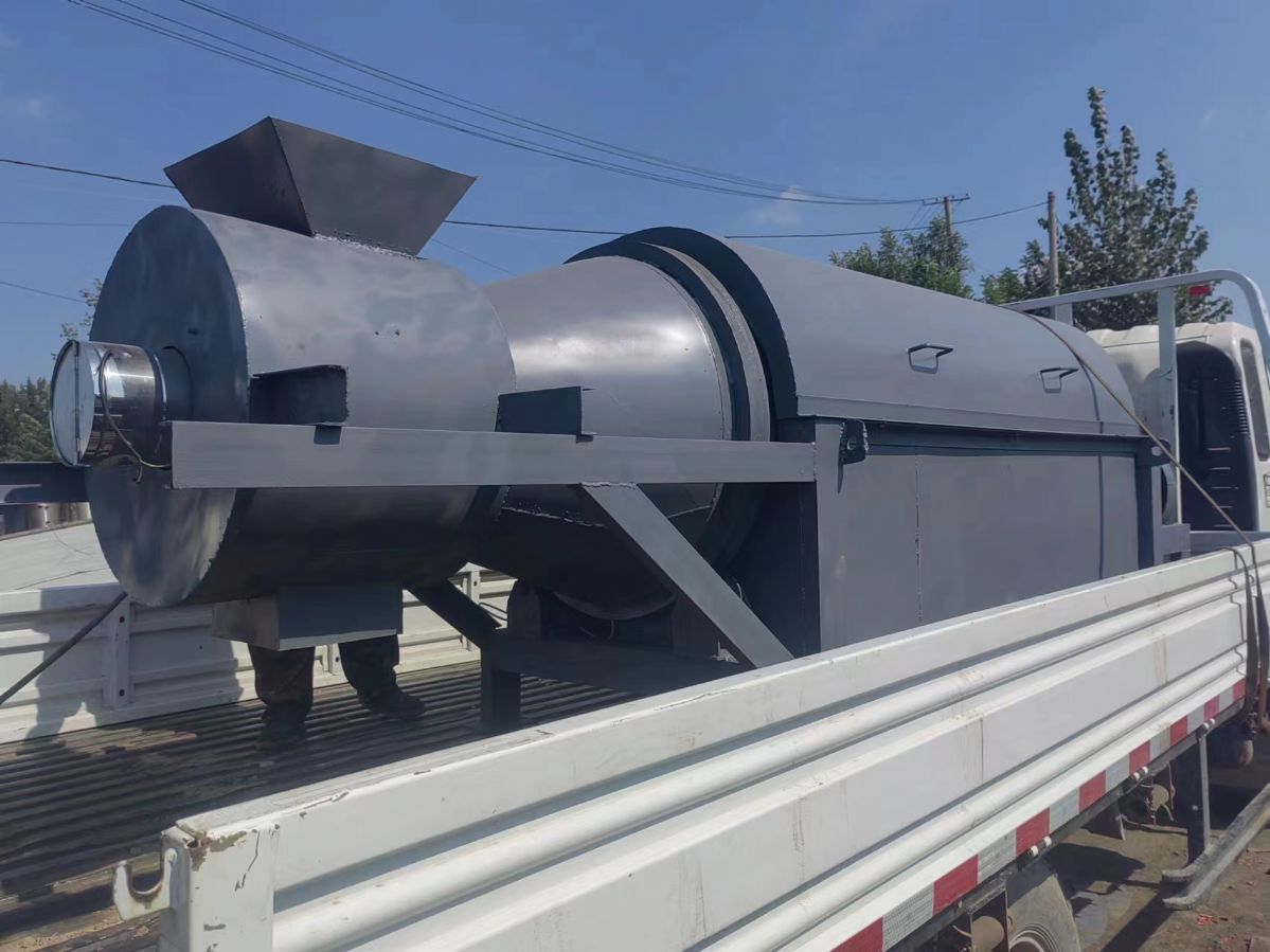 出售定做燃氣加熱河沙煤泥污泥滾筒烘干機 電加熱沙子砂石烘干設備