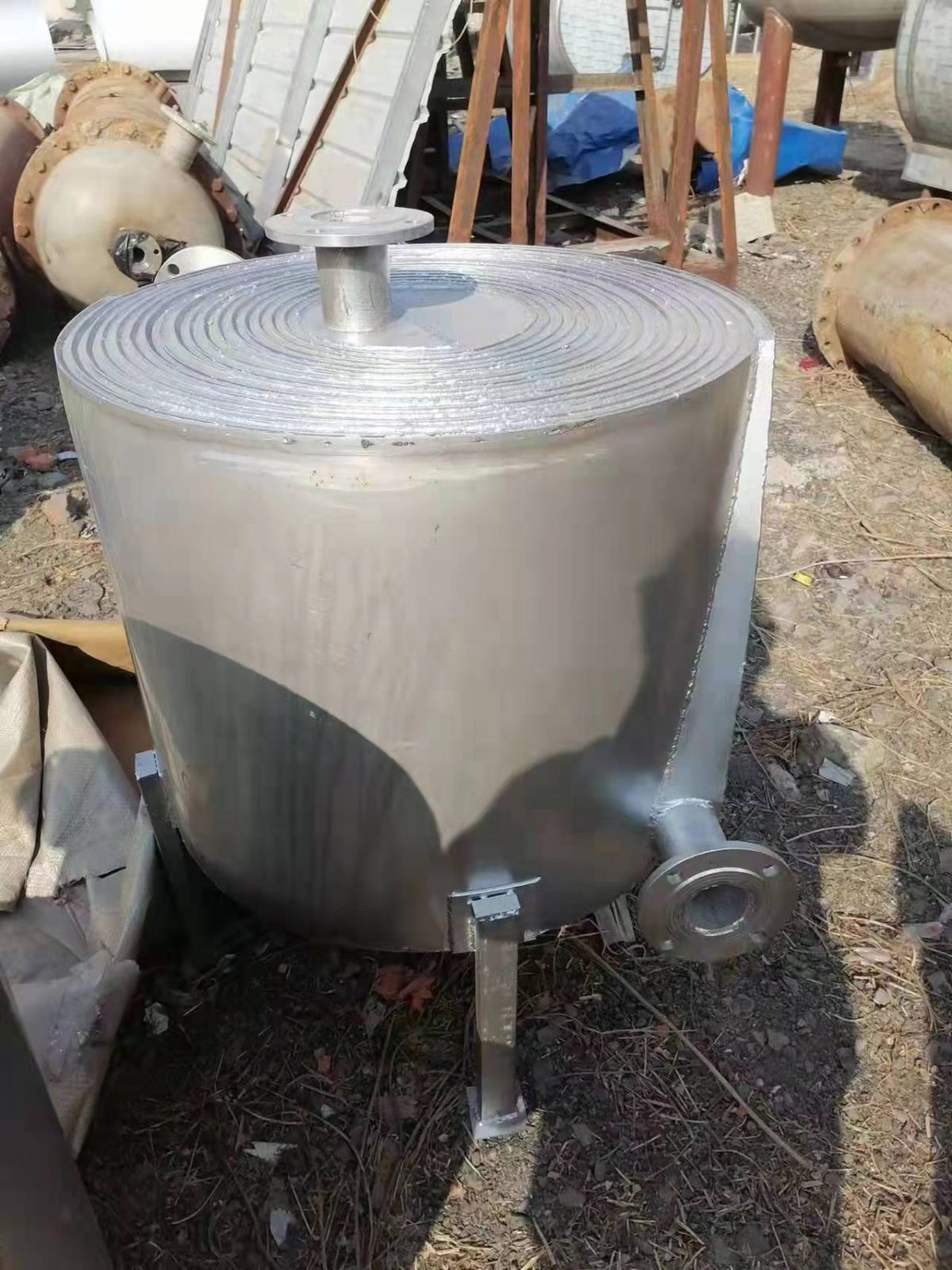 二手30平方螺旋板換熱器、列管鈦材換熱器間壁式換熱 常壓冷凝器