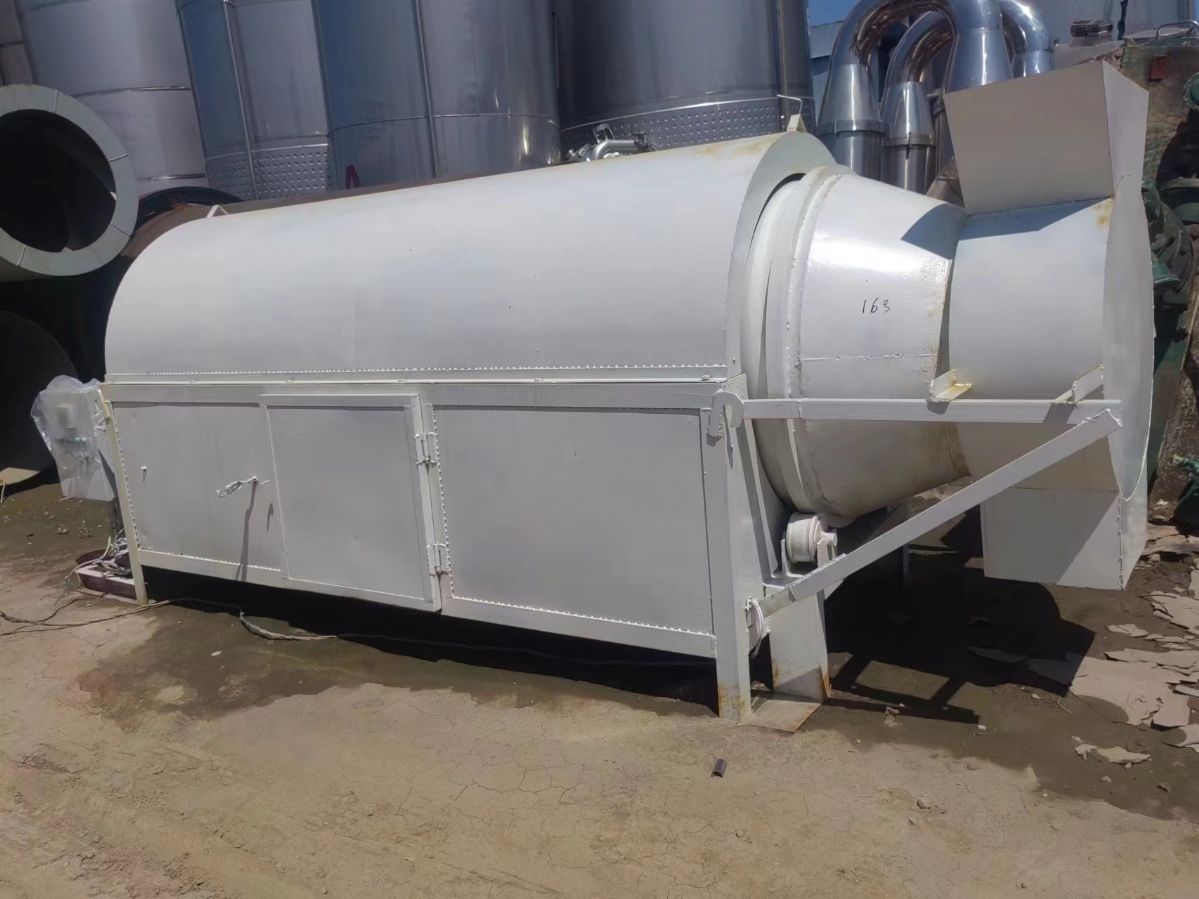 轉讓二手小型電加熱豆渣滾筒干燥機 二手電加熱江沙烘干機