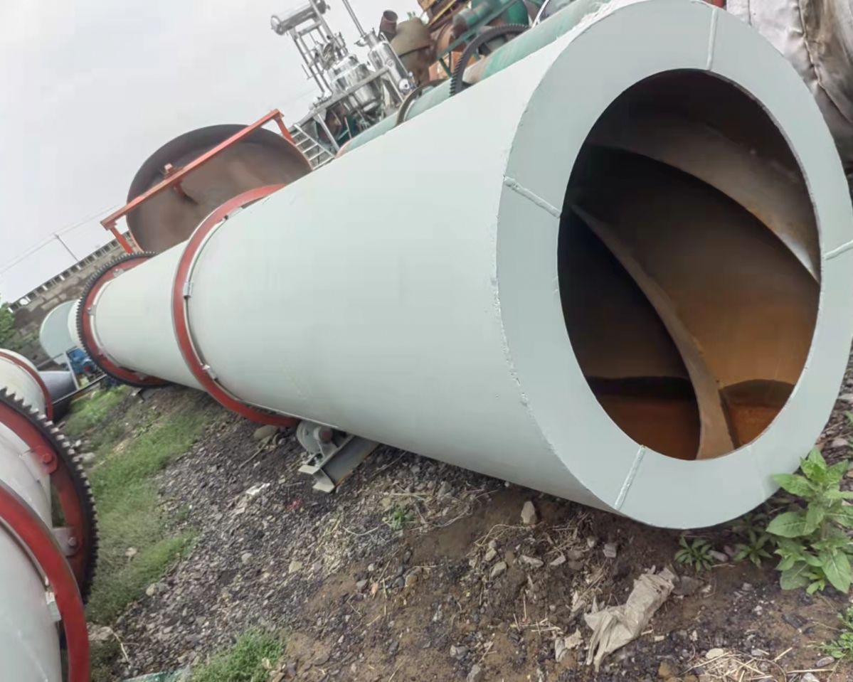 出售二手连续式滚筒烘干机 三回程滚筒烘干机时产15吨