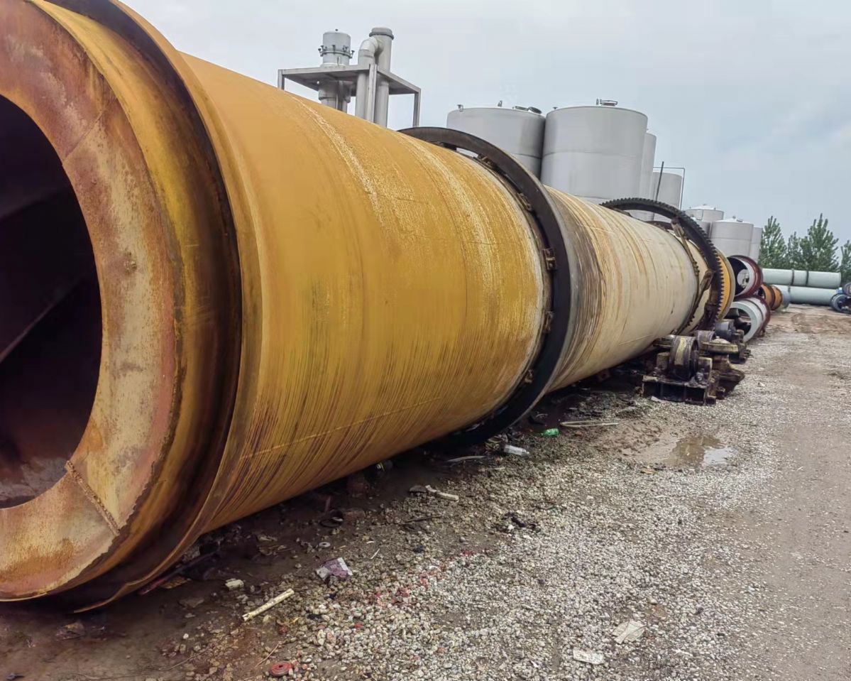 出售二手连续式滚筒烘干机 三回程滚筒烘干机时产15吨