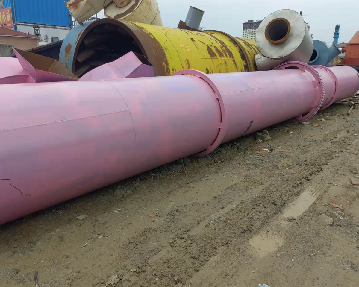 出售二手连续式滚筒烘干机 三回程滚筒烘干机时产15吨