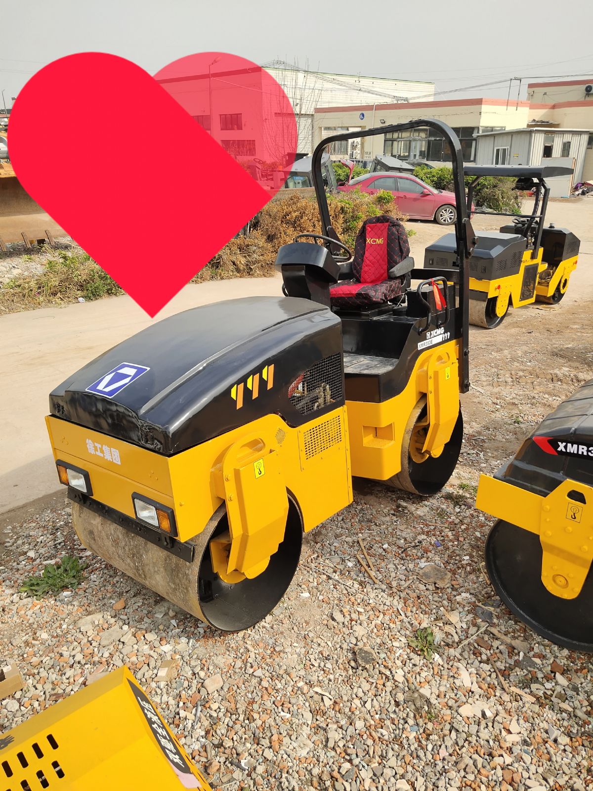 二手小型壓路機(jī)美滋滋！正宗徐工3噸雙鋼輪