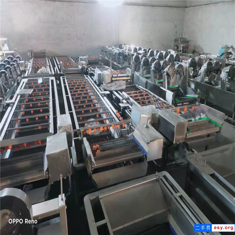 出售二手4米毛豆清洗初加工設(shè)備氣泡清洗機(jī)不銹鋼風(fēng)干機(jī)豌豆莢清洗流水線