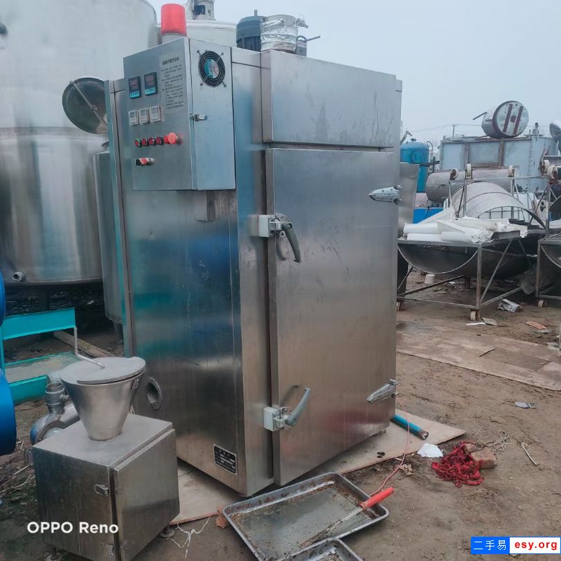 出售二手雞鴨蒸熏爐不銹鋼臘腸臘肉煙熏爐全自動變頻煙熏爐
