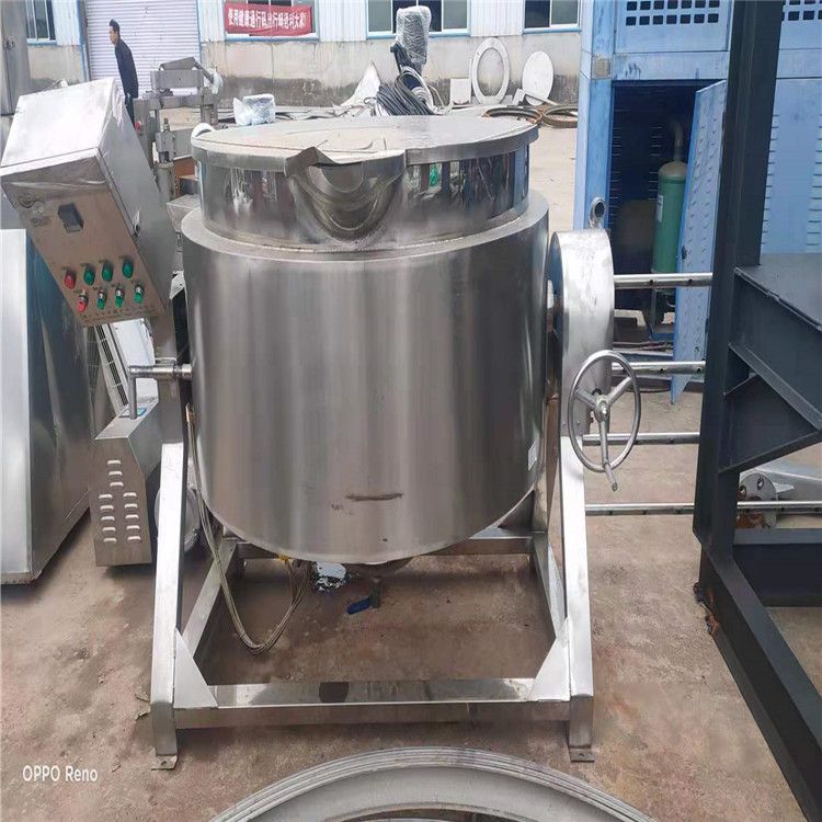 轉(zhuǎn)讓二手電加熱蒸汽燃氣加熱夾層鍋 豬頭肉牛肉鹵煮鍋 羊雜湯熬制設備