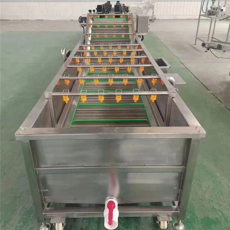 轉(zhuǎn)讓二手全自動(dòng)果蔬清洗流水線 不銹鋼氣泡清洗機(jī) 4米水果蔬菜噴淋洗菜機(jī)