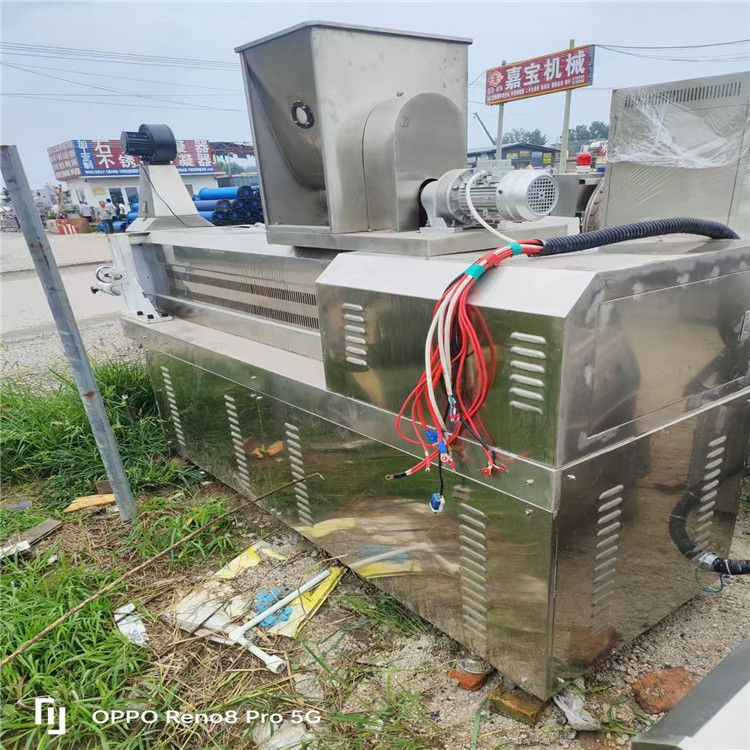 出售二手休息零食70型不銹鋼雙螺桿膨化機 烘干機 玉米片膨化機