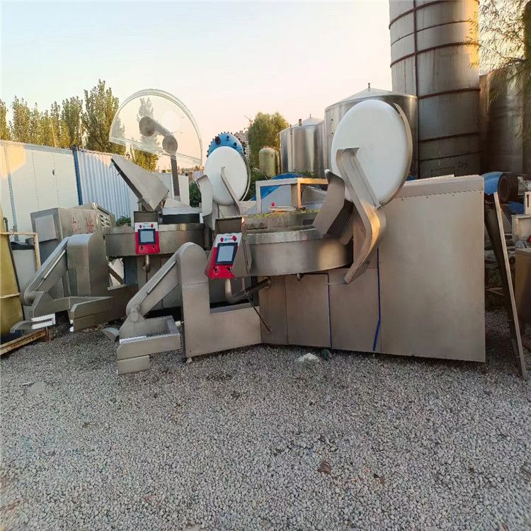 轉讓二手包子餡雙速斬拌機 自動出料斬切機 全自動 果蔬肉類斬拌設備