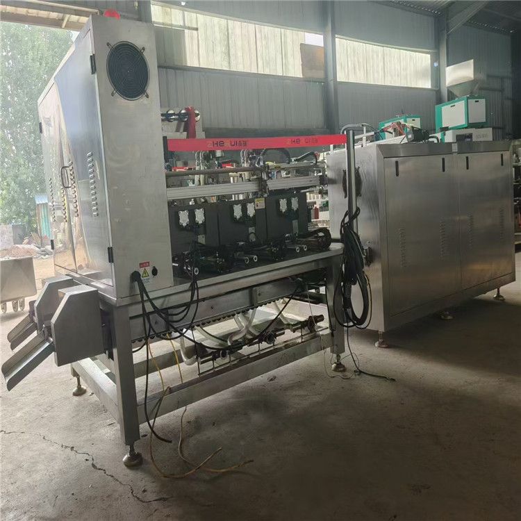 二手水平雙工位給袋式真空包裝機(jī) 咸鴨蛋給袋式真空包裝機(jī)多頭秤給袋包裝機(jī)