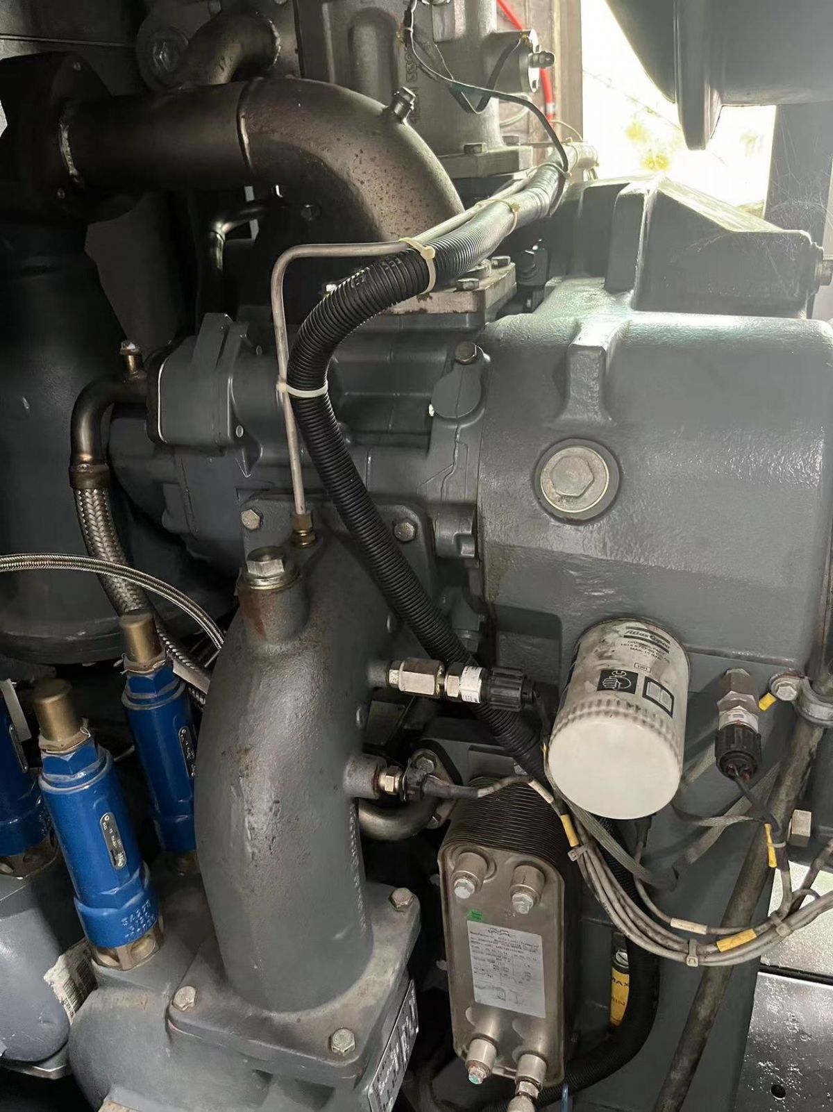 二手阿特拉斯ZR250無油空氣壓縮機9成新