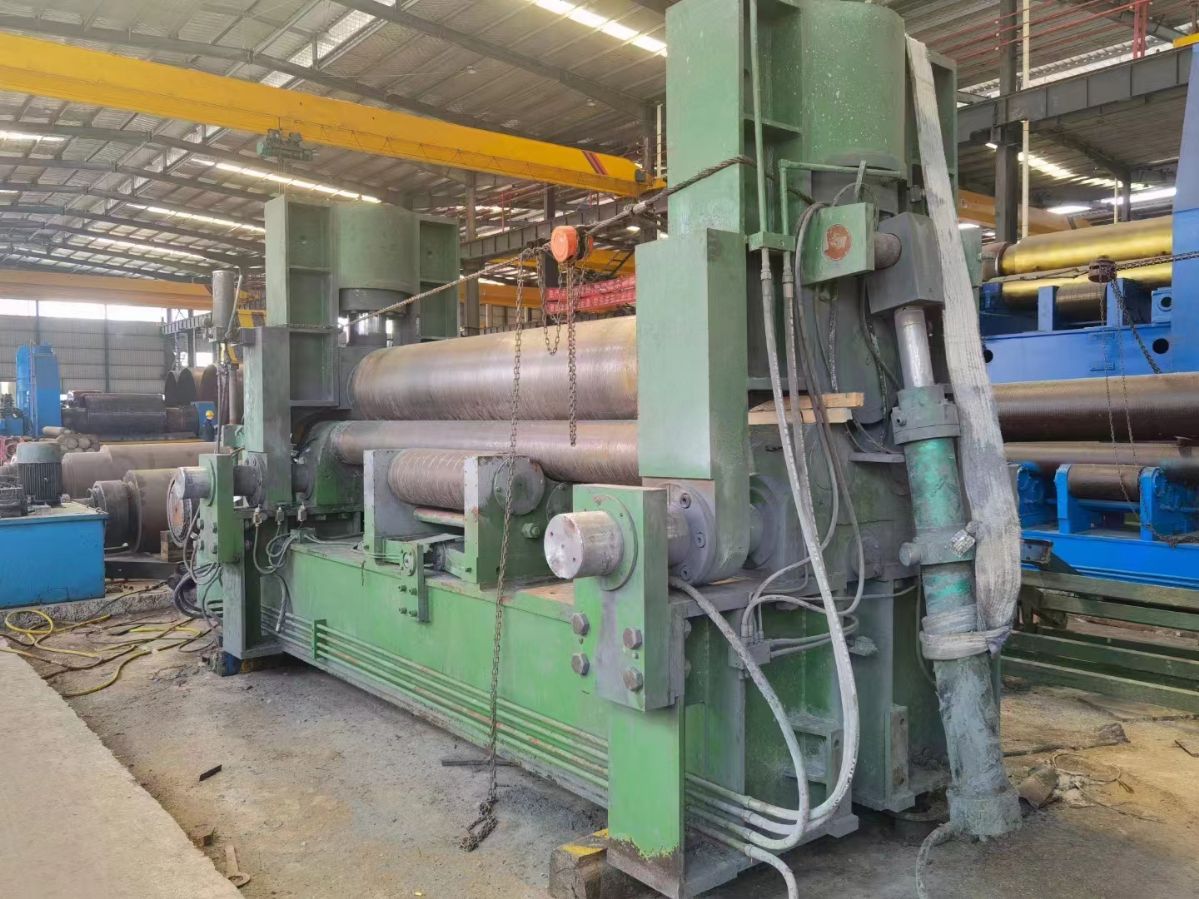 廠家便宜出售南通恒力40X3200二手液壓上輥卷板機(jī)