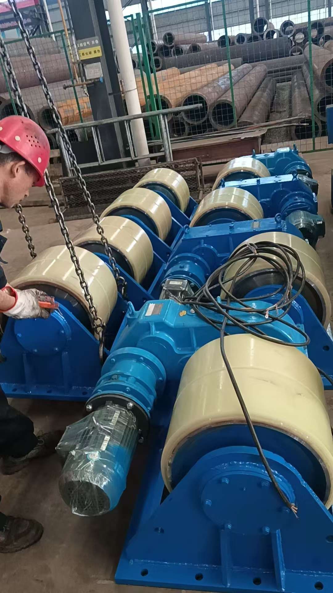 承重120噸二手滾輪架輪座