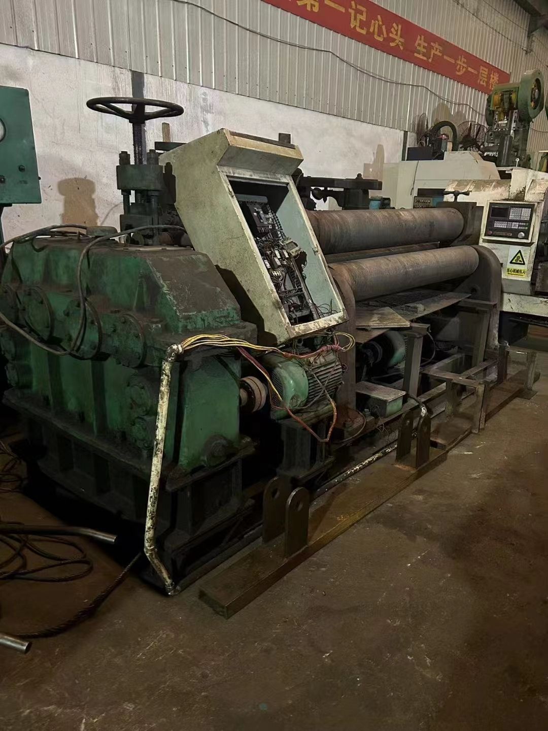 轉讓85新二手20×2米機械卷板機，雙驅動減速機