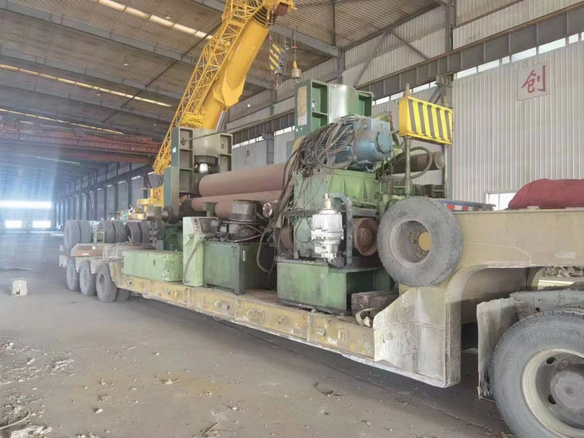廠家便宜出售南通恒力40X3200二手液壓上輥卷板機(jī)