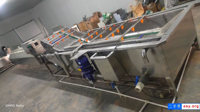 出售二手蔬菜水果清洗機(jī)全不銹鋼自動氣泡清洗機(jī) 1.5土豆毛刷毛輥清洗機(jī)