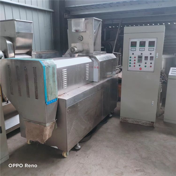 轉(zhuǎn)讓二手85雙螺桿膨化機狗貓糧飼料膨化機5層次電加熱*烘干機膨化整套