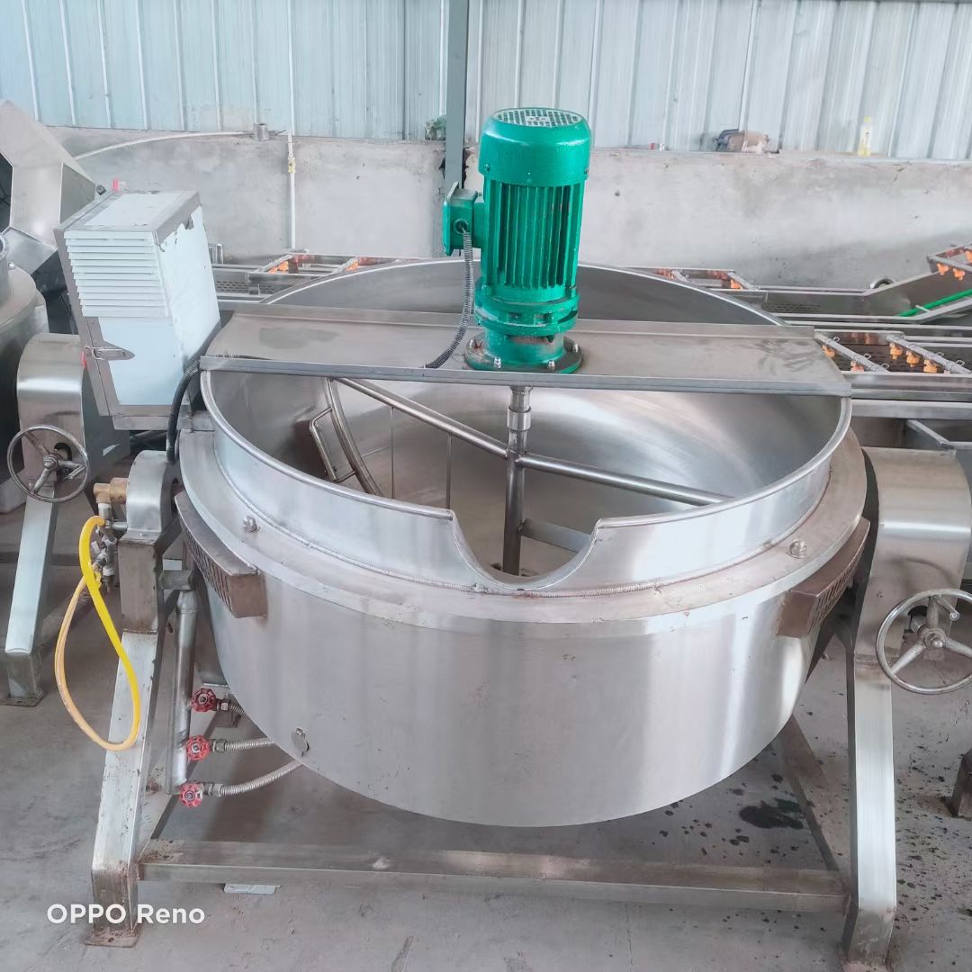 出售二手500/600升行星自動炒鍋燃氣電加熱夾層鍋立式蒸汽攪拌夾層鍋