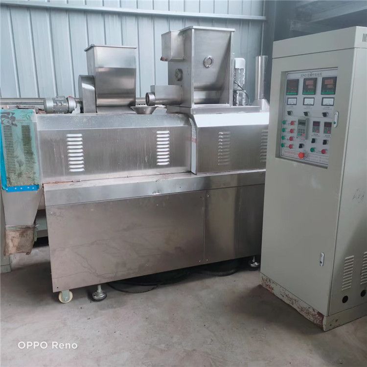 轉(zhuǎn)讓二手85雙螺桿膨化機狗貓糧飼料膨化機5層次電加熱*烘干機膨化整套