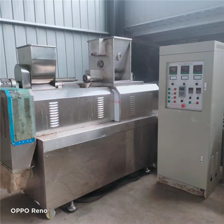 轉(zhuǎn)讓二手85雙螺桿膨化機狗貓糧飼料膨化機5層次電加熱*烘干機膨化整套