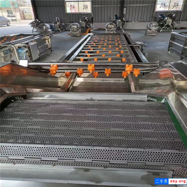 轉(zhuǎn)讓二手4米海參不銹鋼氣泡清洗機(jī)蔬菜水果全自動氣泡強(qiáng)效噴淋清洗機(jī)風(fēng)干機(jī)