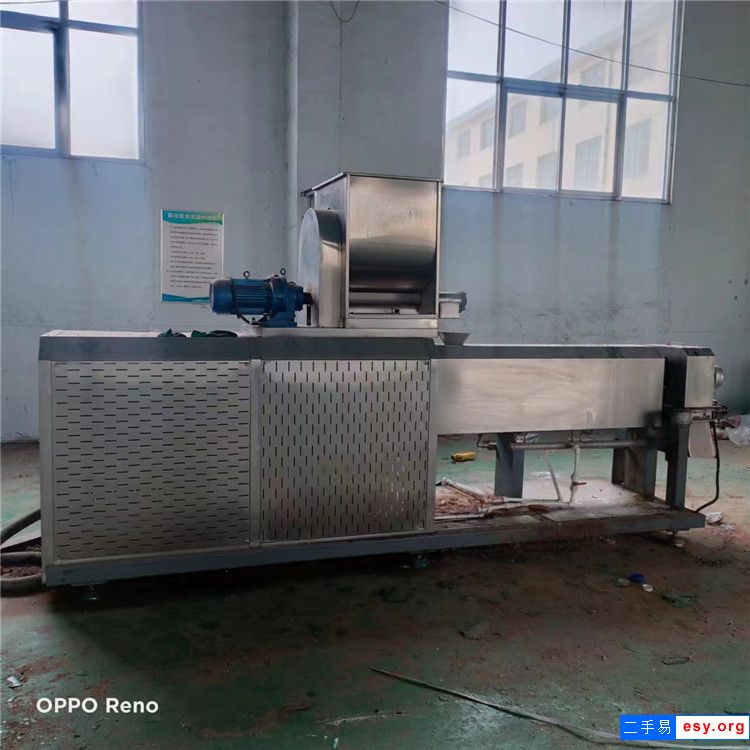 出售二手65/70型雙螺桿膨化機魚食膨化機不銹鋼狗貓糧膨化機全套設(shè)備