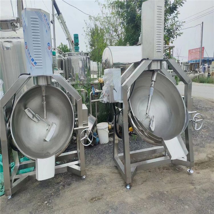 二手電加熱可傾式夾層鍋 中藥熬制夾層鍋肉類鹵煮夾層鍋400升燃?xì)鈯A層鍋