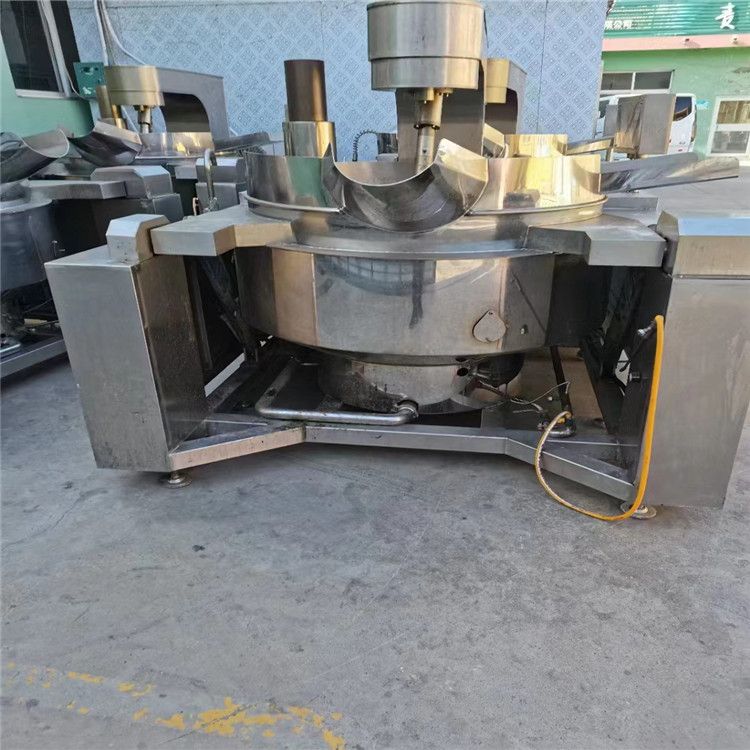 轉(zhuǎn)讓二手肉制品蒸煮鍋 食品不銹鋼油炸鍋 全自動(dòng)可傾式電加熱攪拌夾層鍋