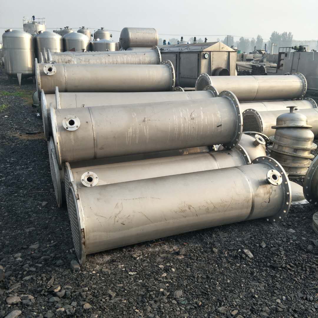 二手不銹鋼冷凝器，二手80平方不銹鋼冷凝器，二手搪瓷碟片冷凝器