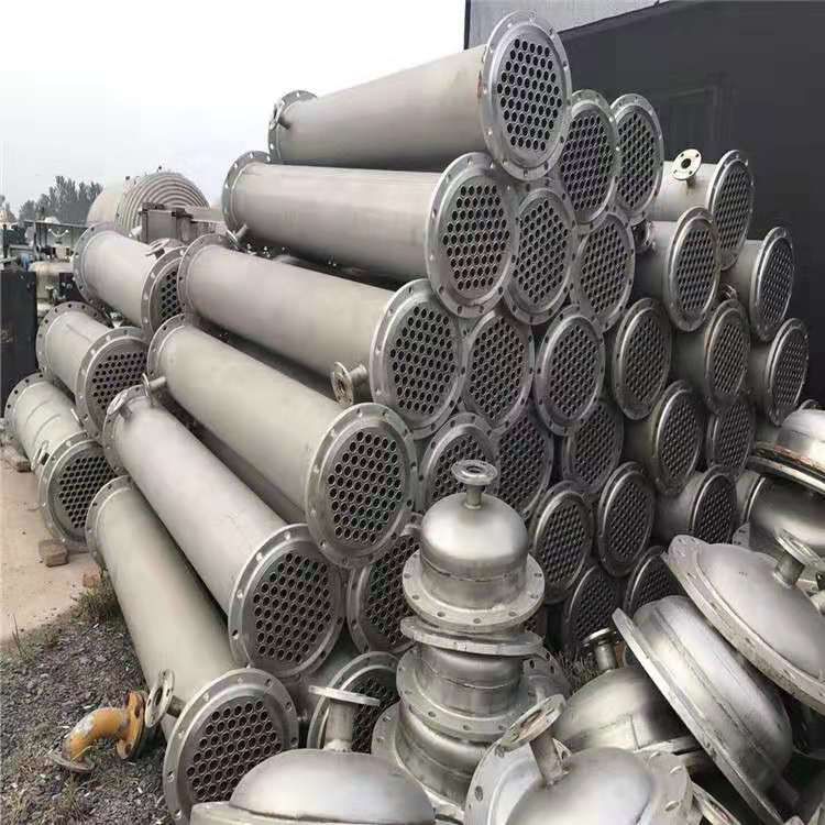 二手不銹鋼冷凝器，二手80平方不銹鋼冷凝器，二手搪瓷碟片冷凝器