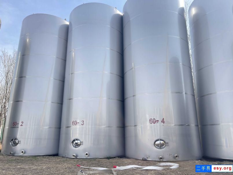 出售二手不銹鋼儲罐60立方化工食品不銹鋼儲罐