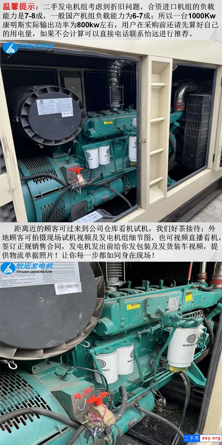 轉(zhuǎn)讓200kw靜音型濰柴動力二手柴油發(fā)電機(jī)組 2022年出廠