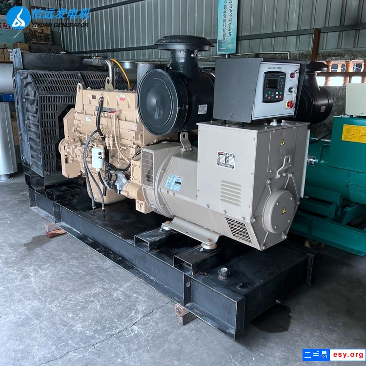 出售9成新二手220kw康明斯柴油發(fā)電機組 工廠備用機無拆修