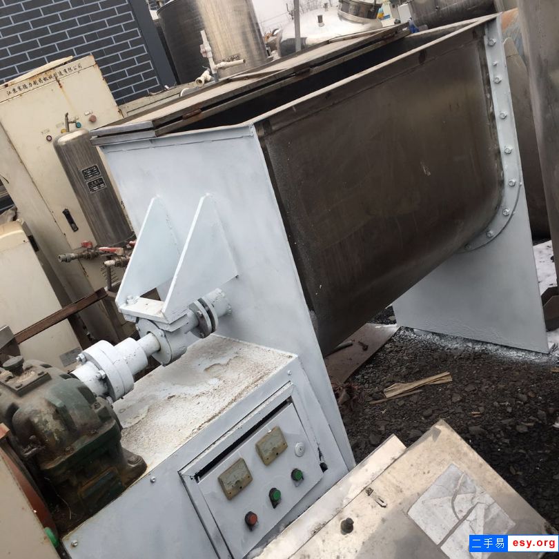 出售二手螺帶混合機 5立方全不銹鋼臥式混合機
