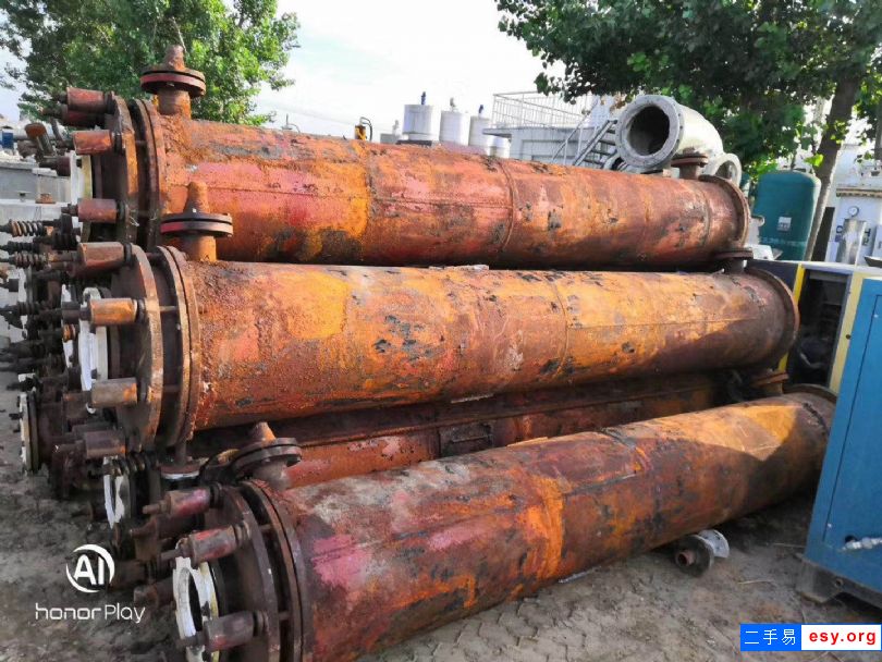 轉(zhuǎn)讓二手石墨冷凝器 10根30平方石墨換熱器