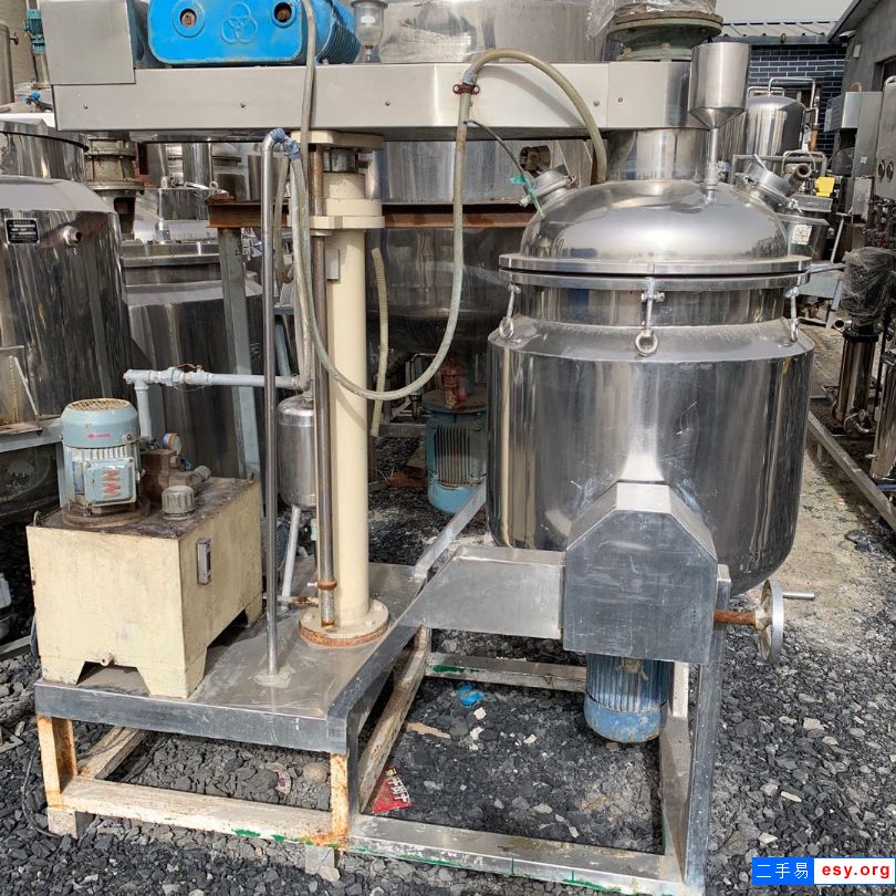 轉讓二手真空乳化機 100升水鍋油鍋乳化機