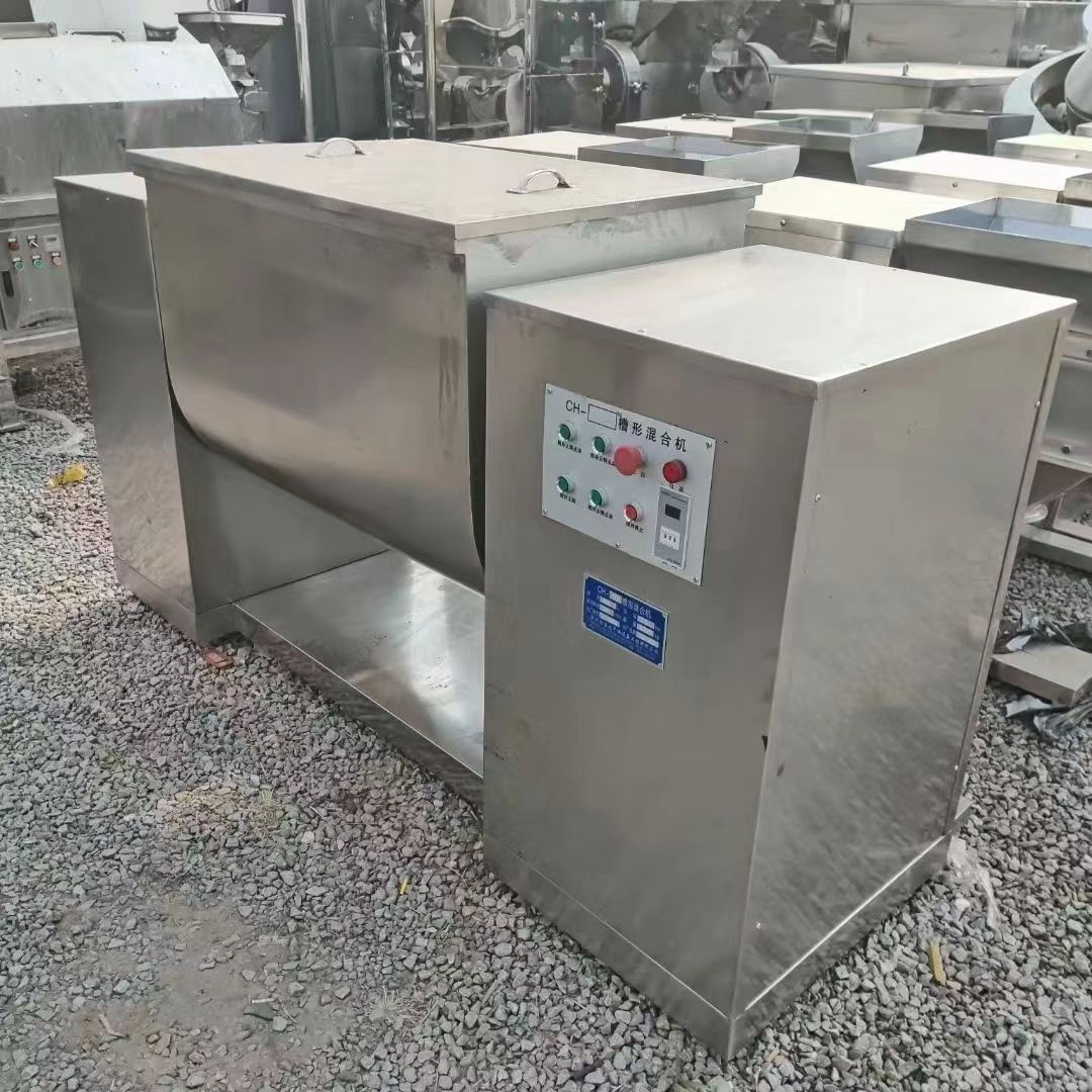 轉(zhuǎn)讓二手槽型混合機(jī) 兩臺(tái)容積500L內(nèi)外拋光臥式槽型混合機(jī)