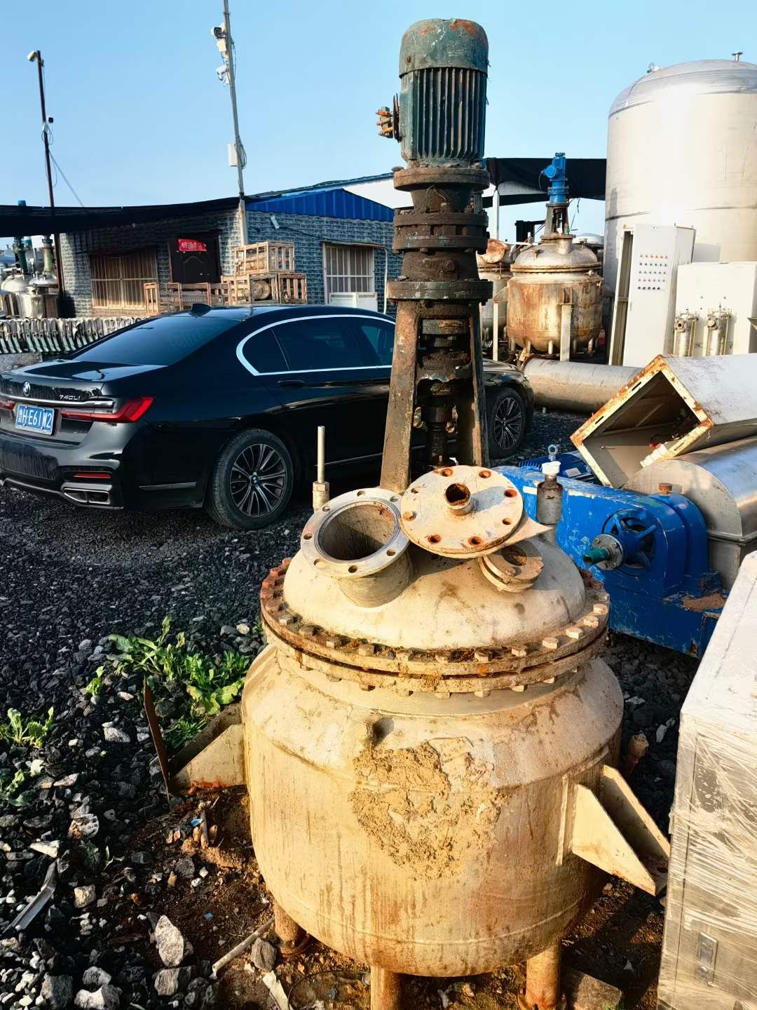 轉讓二手不銹鋼反應釜 容積150L-200L外加套不銹鋼反應釜